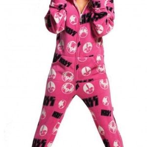 Jumpin jammers kiss pink onesie